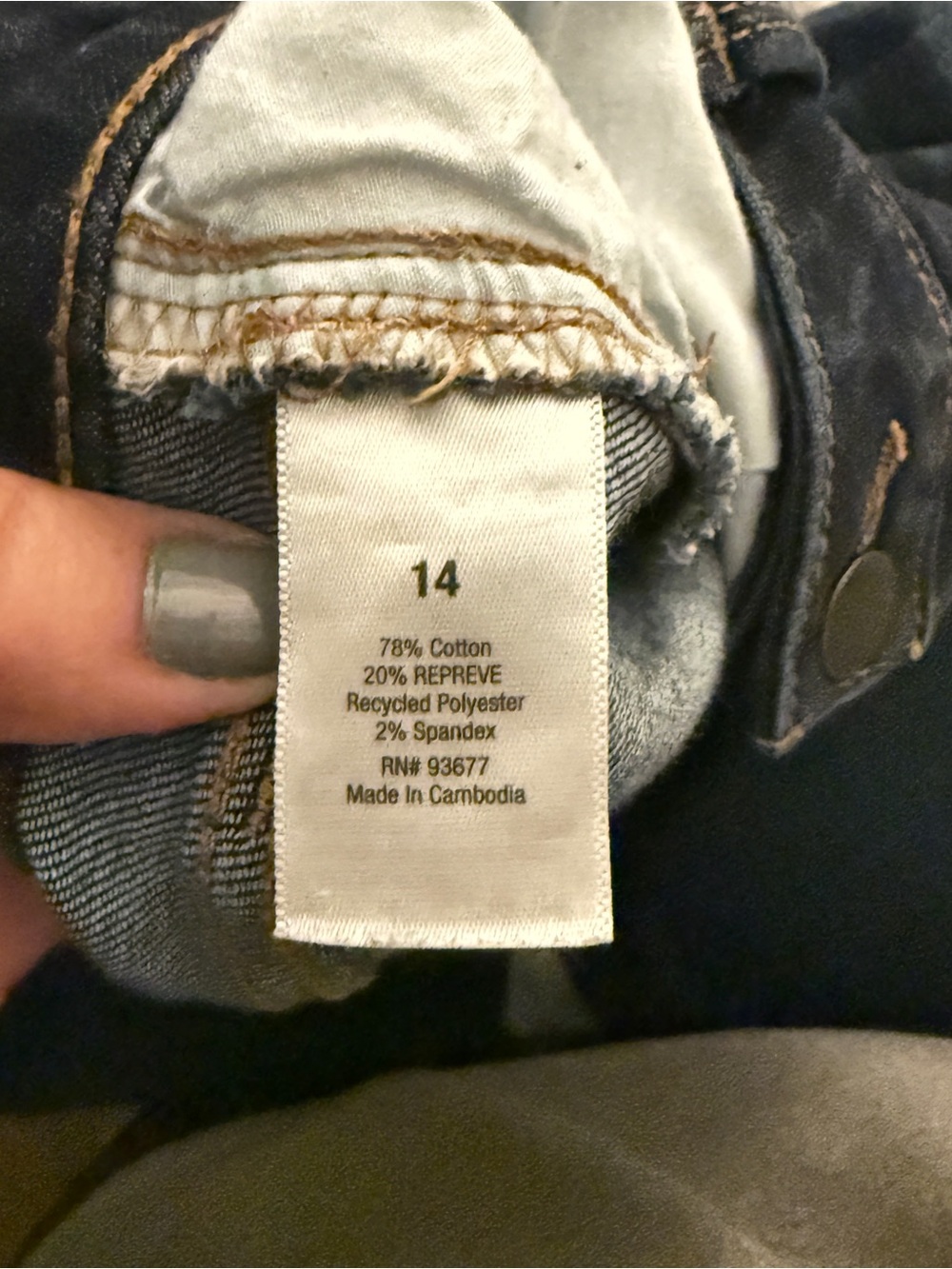 a.n.a. Skinny crop jeans, size 14 - Picture 4 of 4